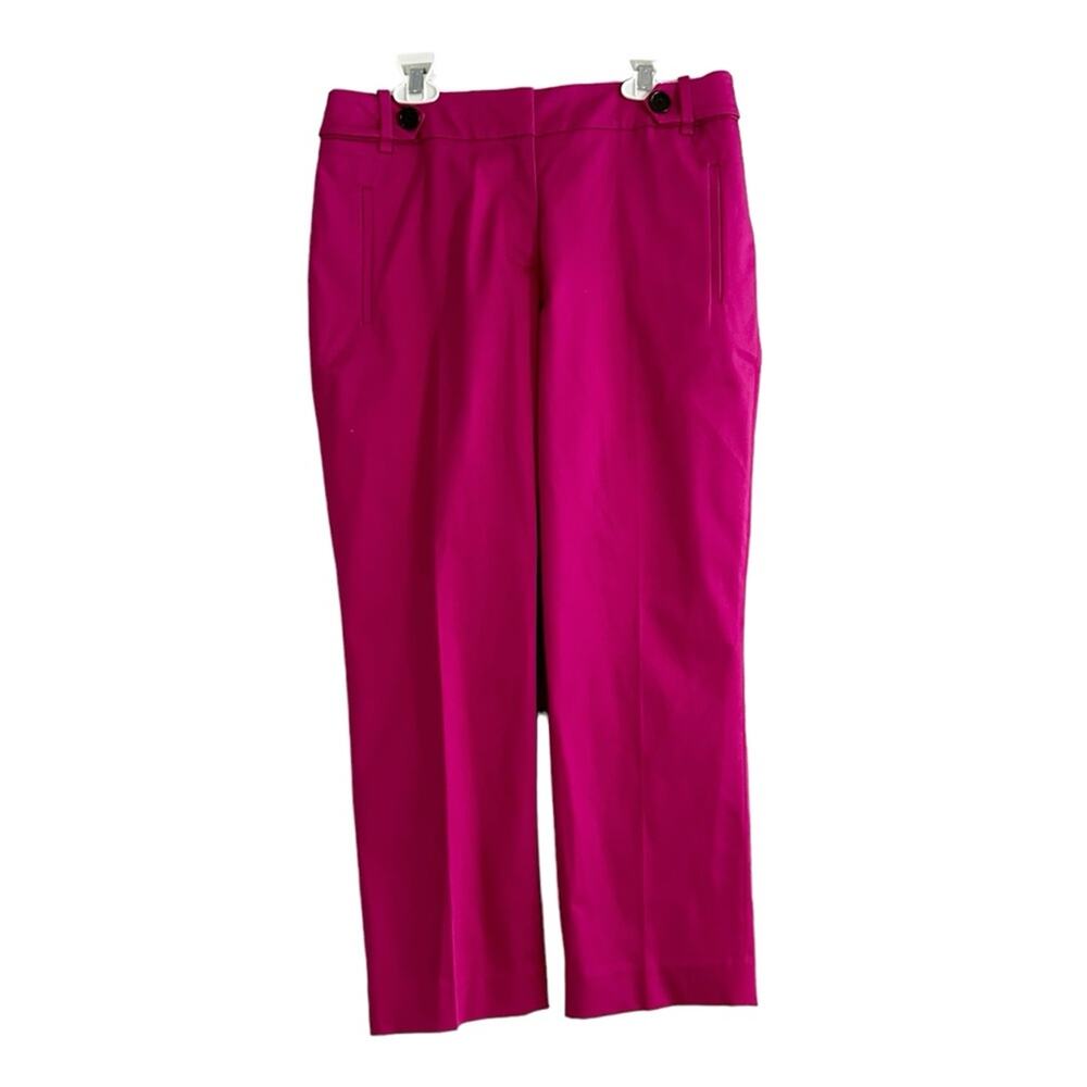 NWT LOFT Julie Curvy Fit Cropped Stretch Pants Pink Size 2 Preppy XS $54.50